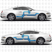 Old School Streifen Seiten Tür Vinylaufkleber Sticker Grafiken für Musclecar Musclecarmodel 2