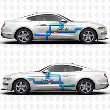 Old School Typografie Streifen Cobra Jet Seiten Tür Vinyl Aufkleber Sticker für Ford Mustang 2