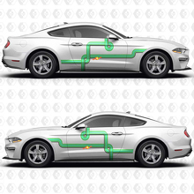 Old School Streifen Seiten Tür Vinylaufkleber Sticker Grafiken für Musclecar Musclecarmodel 3