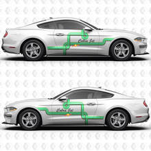 Old School Typografie Streifen Cobra Jet Seiten Tür Vinyl Aufkleber Sticker für Ford Mustang 3