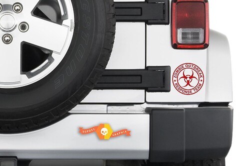 Zombie-Ausbruch-Reaktionsteam Universeller Vinyl-Aufkleber für Jeep Wrangler