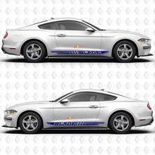 Split Blade Streifen Seiten Tür Vinyl Aufkleber Sticker für Ford Mustang 2