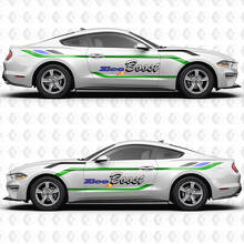 Vintage Racing Blocks EcoBoost Seiten-Tür Vinylaufkleber Sticker für Ford Mustang 2