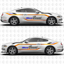 Vintage Racing Blocks EcoBoost Seiten-Tür Vinylaufkleber Sticker für Ford Mustang 3
