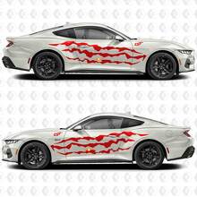 Klaue Schlitz Streifen Seiten Tür Vinyl Aufkleber Sticker für Ford Mustang 3