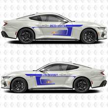 Negativer Raum Streifen EcoBoost Seitentür Vinyl Aufkleber Sticker für Ford Mustang 2