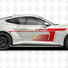 Boost Negativraumstreifen Seiten Tür Vinyl Aufkleber Grafik für Musclecar Musclecarmodel 4