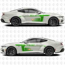 Negativer Raum Streifen EcoBoost Seitentür Vinyl Aufkleber Sticker für Ford Mustang 4