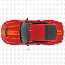 GT symmetrische Muskelstreifen Motorhauben-Kofferraum Vinyl-Aufkleber für Ford Mustang 3