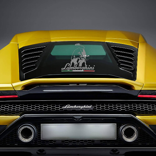 Lamborghini Bull Grafik Heckscheiben-Vinylaufkleber Sticker für Lamborghini Huracan Evo