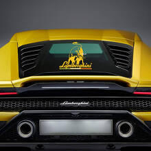 Lamborghini Bull Grafik Heckscheiben-Vinylaufkleber Sticker für Lamborghini Huracan Evo 3