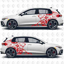 Pikachu Blitz Heck Kotflügel Vinyl Aufkleber Set für Volkswagen Golf_2