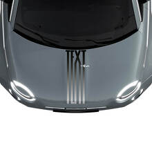 Benutzerdefinierte Textverlauf-Streifen Motorhaubenaufkleber Grafik für Fiat 500 2