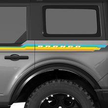 Bronco Custom Beach Stripes Seiten Türen und Kotflügel Vinyl Aufkleber Sticker für Ford Bronco 2