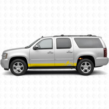 Gestapelte Peaks Tür- & Schwellerleisten Vinylstreifen für Chevrolet Suburban GMT900 2007-2014_3