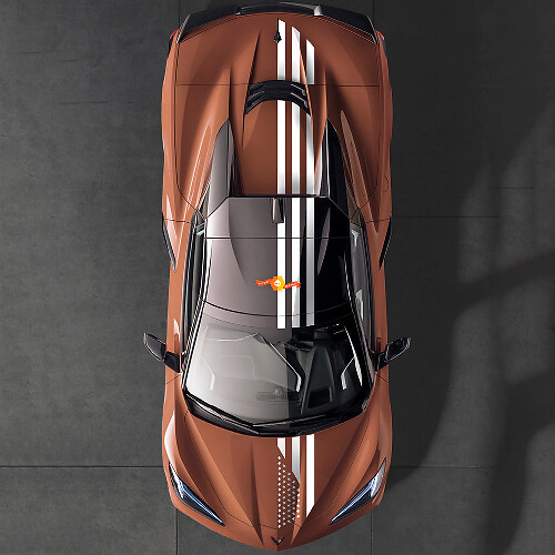 US-Flaggenstreifen-Kit Aufkleber für Chevrolet Corvette C8 1