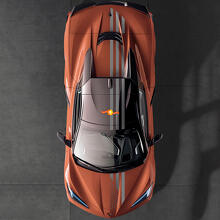US-Flagge Obere Seitenstreifen Vinyl-Aufkleber-Kit für Chevrolet Corvette C8_2