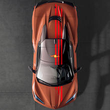 US-Flagge Obere Seitenstreifen Vinyl-Aufkleber-Kit für Chevrolet Corvette C8_3