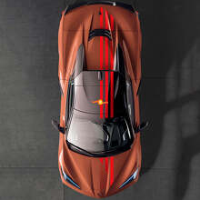 US-Flagge obere Streifen Motorhaube Dach Kofferraum Vinyl-Aufkleber für Chevrolet Corvette C8 2020-heute_3
