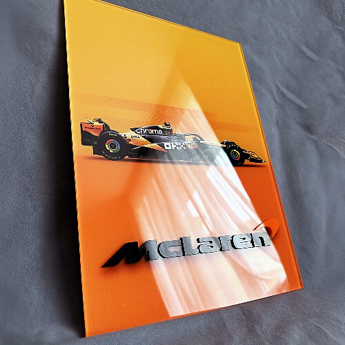 Maßgefertigtes F1 glänzendes Acryl-Garagenwandbild McLaren