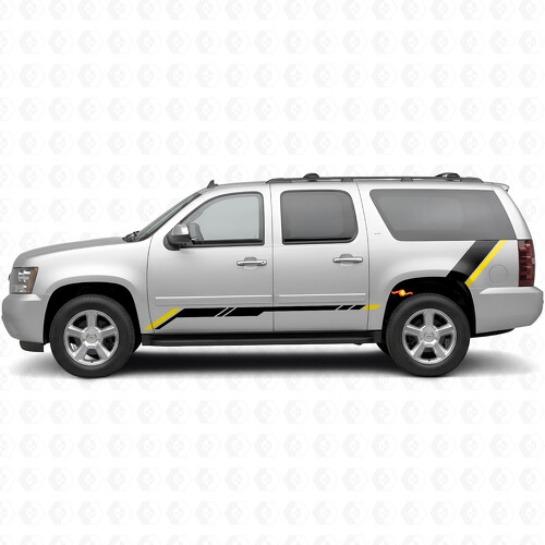 Erhabene Akzent-Tür- und hintere Viertel-Vinylstreifen für Chevrolet Suburban GMT900 2007-2014