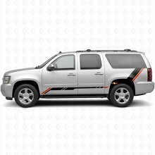 Erhabene Akzent-Tür- und hintere Viertel-Vinylstreifen für Chevrolet Suburban GMT900 2007-2014_2