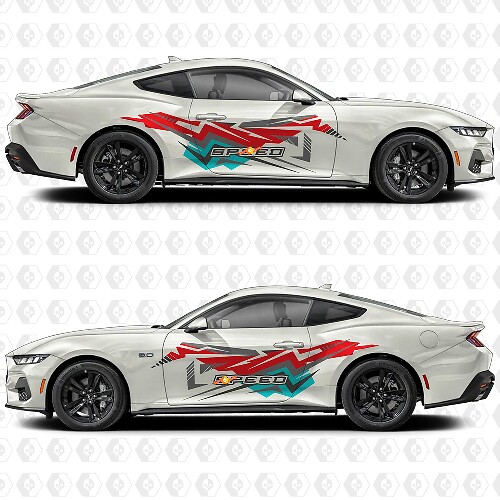 Abstract Speed Art Seiten Tür Vinyl Aufkleber Sticker Grafik für Musclecar Musclecarmodel 1