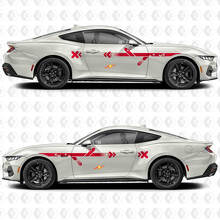 Linien Streifen Seiten Tür Vinyl Aufkleber Sticker für Ford Mustang 2