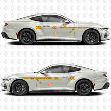 Linien Streifen Seiten Tür Vinyl Aufkleber Sticker für Ford Mustang 3