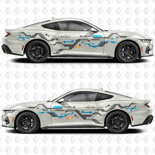 Digitale Pixelstreifen Seitentür Vinylaufkleber für Ford Mustang 3