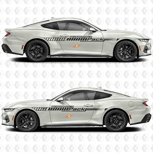Performance-Paket Industrial Line Design Seitenaufkleber Vinyl für Ford Mustang