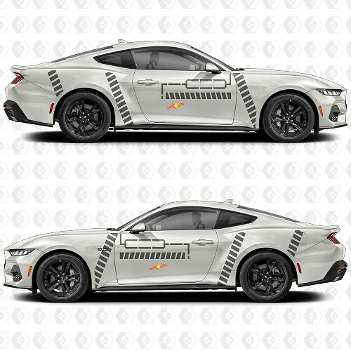 Industrial Line Seitentür Vinyl Aufkleber Sticker Grafiken für Musclecar Musclecarmodel GT