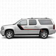Schräg verlaufende obere Akzent-Tür- und hintere Kotflügel-Vinylstreifen für Chevrolet Suburban GMT900 2007-2014_2