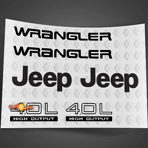 4.0L Satz Aufkleber Decals für JEEP WRANGLER