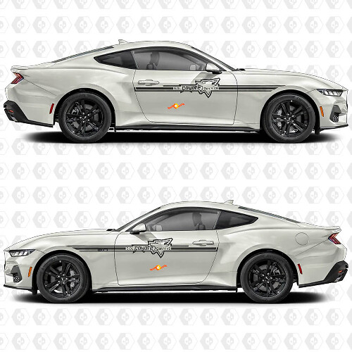 Coyote Umriss Akzentstreifen Seitentür Vinyl Aufkleber Sticker für Ford Mustang