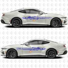 Eco Boost Urban Street Style Streifen Seiten-Tür Vinyl Aufkleber Sticker für Ford Mustang 2