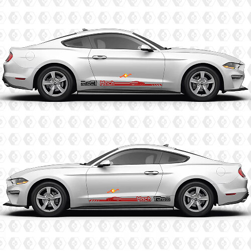 Pro Racing Touring Car Stil Streifen Seiten Tür Vinyl Aufkleber Sticker Grafiken für Ford Mustang 1