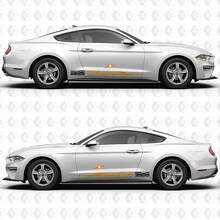 Pro Racing Touring Car Stil Streifen Seiten Tür Vinyl Aufkleber Sticker Grafiken für Ford Mustang 2