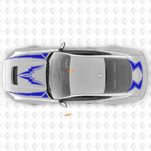 Lightning Bolt Streifen Motorhauben- und Kofferraum-Vinylaufkleber für Ford Mustang 2