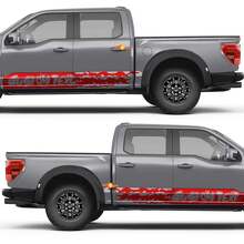 Aggressive Block Abstract Graphics Side Doors Rocker Panel Vinyl Decal Sticker for Ford F-150 2