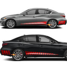 Strobe Racing Streifen Türschweller Vinyl Aufkleber Set für Infiniti Q50 Q60_2
