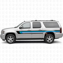 Retro Oberer Fensterrahmen Tür- & Heckseiten-Vinylstreifen für Chevrolet Suburban GMT900 2007-2014_2