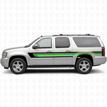 Retro Oberer Fensterrahmen Tür- & Heckseiten-Vinylstreifen für Chevrolet Suburban GMT900 2007-2014_3