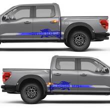 Amerikanische Flagge Integrierter Seiten Türen Vinylaufkleber für Ford F-150 2