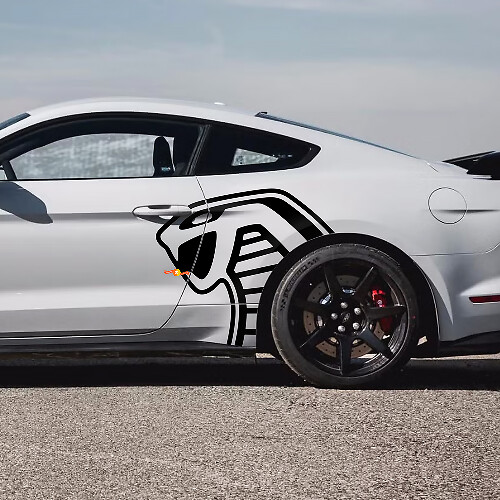 Cobra Side Decals Stickers for Ford Mustang GT350 GT500 Shelby 1