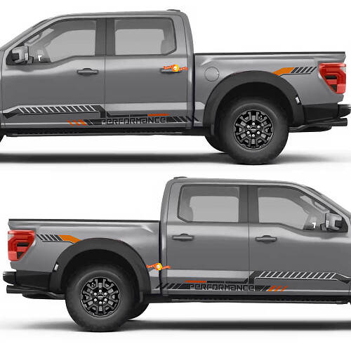 Perfomance Industrial Line Grafik Schweller Heckkotflügel Vinyl-Aufkleber für Ford F-150 1