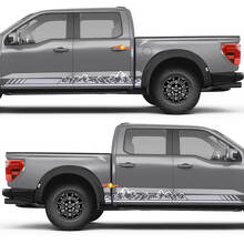 Bergketten-Grafik Seiten-Türen Schweller Vinyl-Aufkleber Sticker für Ford F-150 3