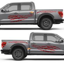 Predator-Kratzerlinien Seitentüren hinterer Kotflügel Vinyl-Aufkleber für Ford F-150 3