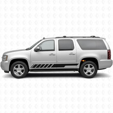 Schräg verlaufende Rennstreifen für Tür und Seitenschweller aus Vinyl für Chevrolet Suburban GMT900 2007-2014_2