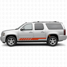 Schräg verlaufende Rennstreifen für Tür und Seitenschweller aus Vinyl für Chevrolet Suburban GMT900 2007-2014_4